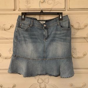 White House Black Market Denim Skirt